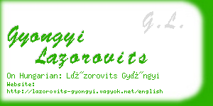 gyongyi lazorovits business card